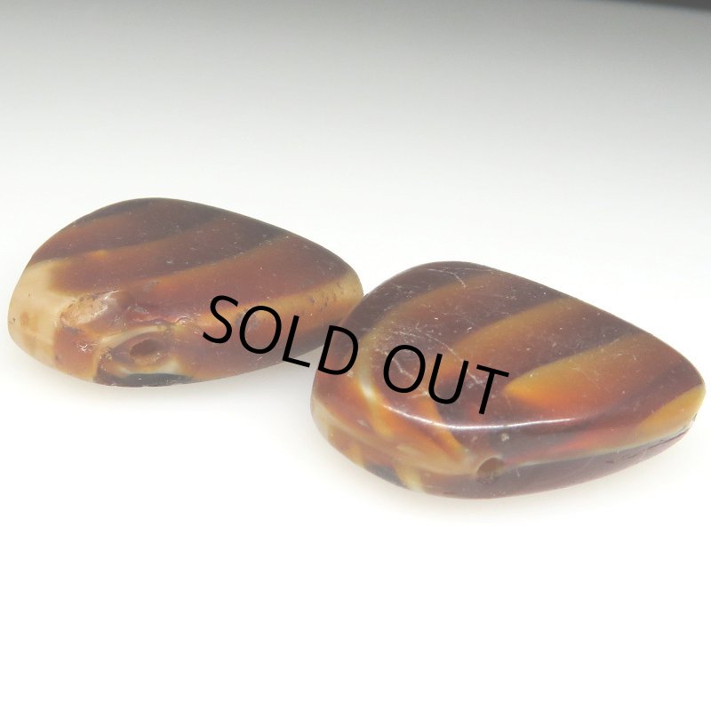 画像5: ウェディングビーズ　扇形　茶系2個セット (5)