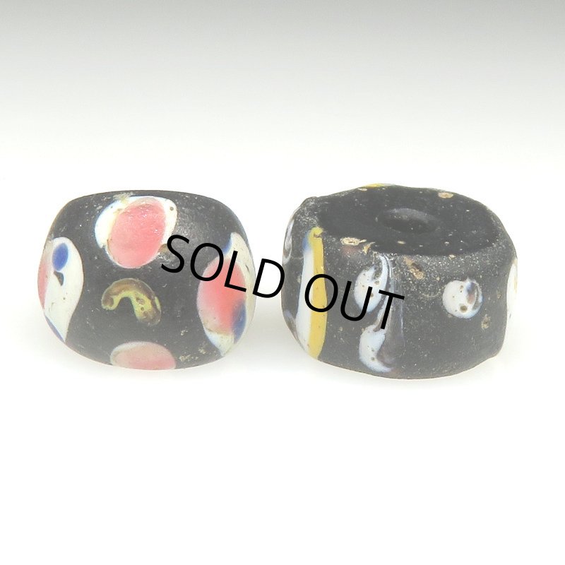 画像3: 黒のファンシーアイ+リーフモチーフ　2個セット (3)