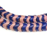 画像2: 大スネークビーズ　ネイビー+ピンク (2)