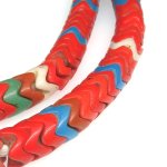 画像2: 大スネークビーズ　朱色Mix (2)