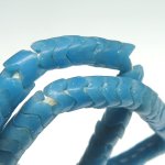 画像3: スネークビーズ ブルー 細ロング連 (3)