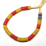 画像1: スネークビーズ 山吹色+朱色+α短連 (1)