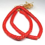 画像1: スネークビーズ　朱色短連 (1)