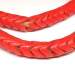 画像2: スネークビーズ　朱色短連 (2)