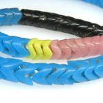 画像2: スネークビーズ ブルー系ミックス短連 (2)