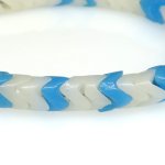 画像2: スネークビーズ　白+水色短連 (2)