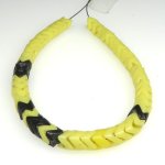 画像1: スネークビーズ　黄色+黒短連 (1)