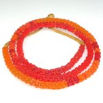 画像1: フラワービーズ 赤+オレンジ (1)