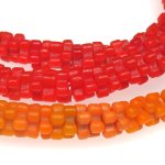 画像2: フラワービーズ 赤+オレンジ (2)