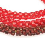 画像2: フラワービーズ 赤+茶色 (2)