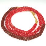 画像1: フラワービーズ 赤+茶色 (1)