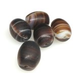 画像4: 茶色のマーブルビーズ　5個セット (4)