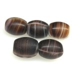 画像2: 茶色のマーブルビーズ　5個セット (2)