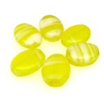 画像1: ドロップのようなマーブルビーズ黄色　6個セット（複数在庫あり） (1)