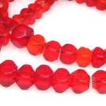 画像4: オレンジレッドクリアボヘミアン多面体　短連 (4)