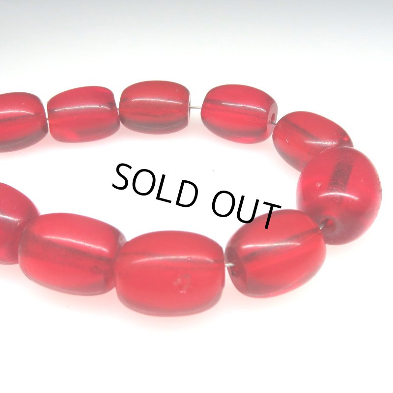 画像3: レッドクリアボヘミアン棗型　短連 (3)