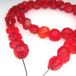 画像2: レッドクリアボヘミアン多面体　短連 (2)