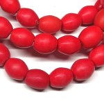 画像2: ボヘミア　レッド棗型ロング連 (2)