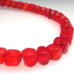 画像3: オレンジレッドクリアボヘミアン多面体　短連 (3)