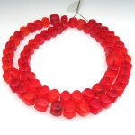 画像1: オレンジレッドクリアボヘミアン多面体　短連 (1)