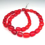 画像1: レッドクリアボヘミアン棗型　短連 (1)