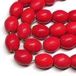 画像2: ボヘミア　レッド棗型ロング連 (2)