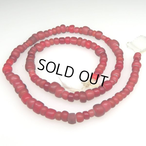 ヴェネチアンビーズ/ホワイトハーツ/金赤+血赤ホワイトハーツ 短連