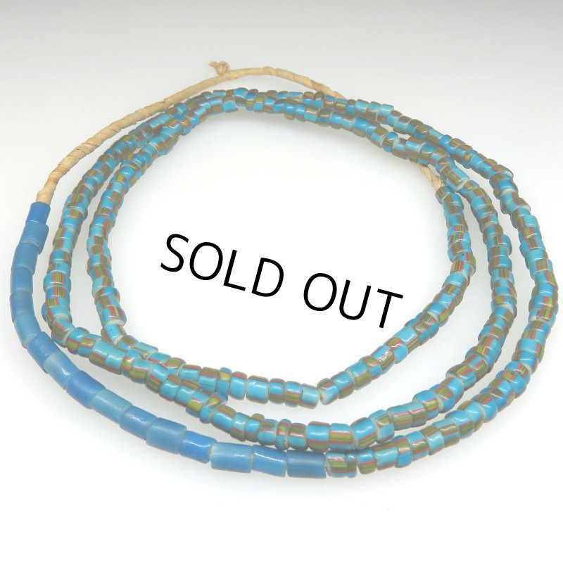 画像1: オールドブルーホワイトハーツ筋玉Mix連 (1)