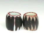 画像2: 黒い4層シェブロン2個セット (2)