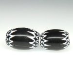 画像2: ブラックシェブロン小粒　2個セット (2)