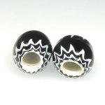 画像4: ブラックシェブロン小粒　2個セット (4)