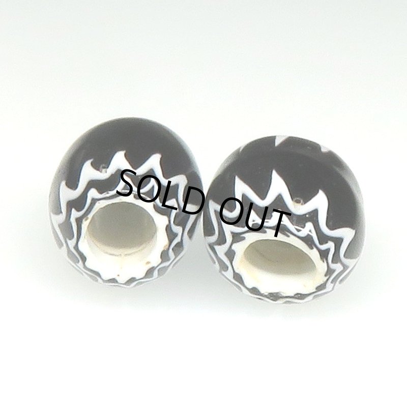 画像4: ブラックシェブロン小粒　2個セット (4)