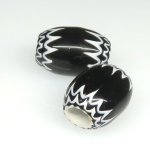 画像1: ブラックシェブロン小粒　2個セット (1)