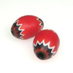 画像1: レッドシェブロン小粒　2個セット (1)