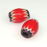 画像1: レッドシェブロン小粒　2個セット (1)