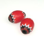 画像1: レッドシェブロン小粒　2個セット (1)