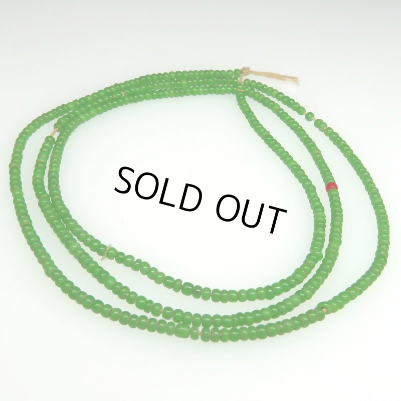 画像1: 緑の極小シードビーズ連 (1)