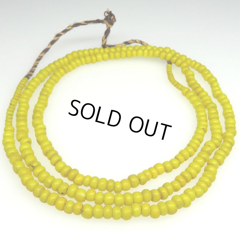 画像1: 黄色のシードビーズ連 (1)