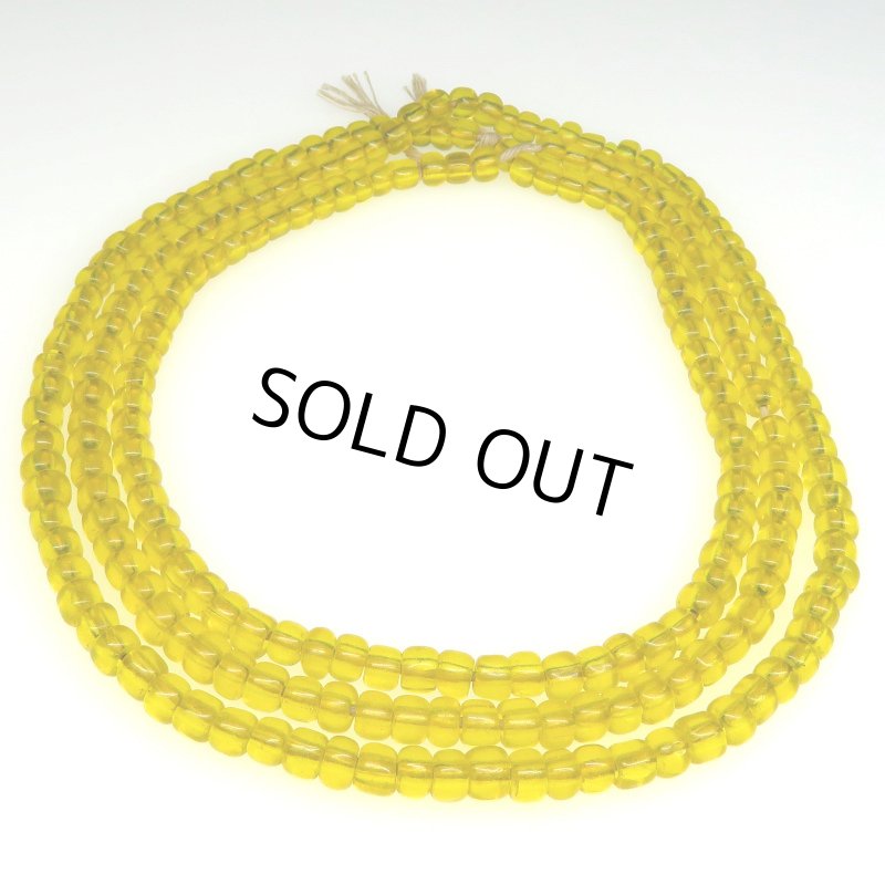 画像1: クリアイエローのシードビーズ連 (1)