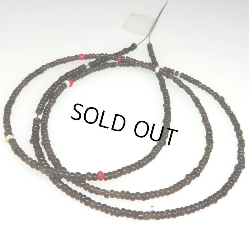 画像1: ブラウンクリアシードビーズ連 (1)