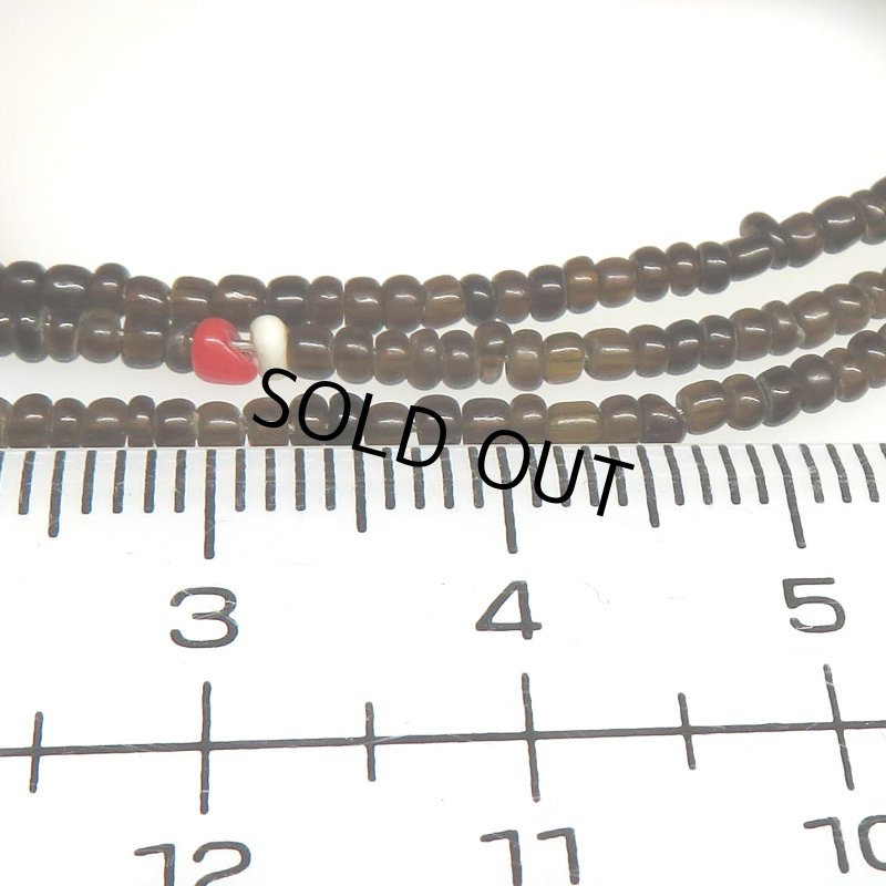 画像2: ブラウンクリアシードビーズ連 (2)