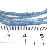 画像2: ブルーグレー極小+小粒シードビーズ連 (2)