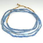 画像1: ブルーグレー極小+小粒シードビーズ連 (1)