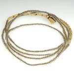 画像1: クリア小粒シードビーズ連 (1)