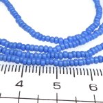 画像2: ブルー小粒シードビーズ連 (2)