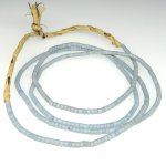 画像1: グレー+ブルーグレー小粒シードビーズ連 (1)