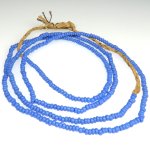 画像1: ブルー小粒シードビーズ連 (1)