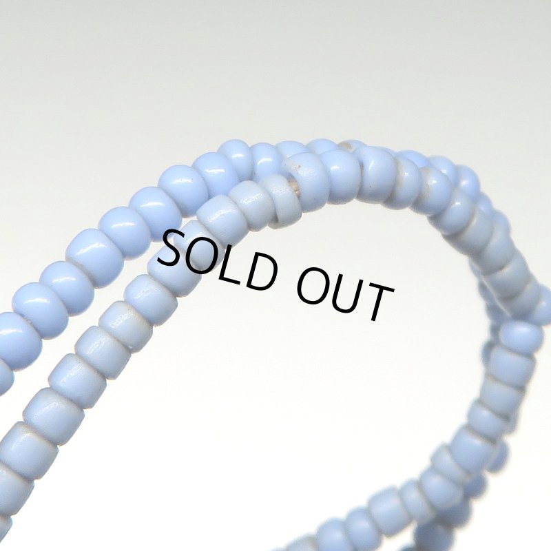 画像4: ブルーグレー+淡いブルー極小シードビーズ連 (4)