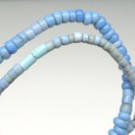 画像4: ブルーグレー極小+小粒シードビーズ連 (4)