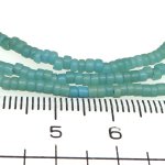 画像2: ブルーグリーン小粒シードビーズ連 (2)